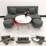 Bộ Ghế Sofa Bed, Giường Màu Xám Đen Giá Rẻ Đẹp Nội Thất Linco Hải Phòng