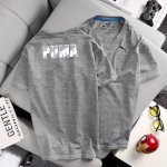 Áo Thun Puma - Vải Thun Lạnh Co Giãn Tốt Màu Xám