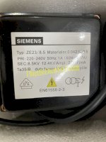 Máy Biến Áp Lửa Siemens Ze23/8.5 -Cty Thiết Bị Điện Số 1 Tốt Nhất