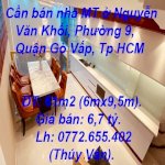 Cần Bán Nhà Mt Ở Nguyễn Văn Khối, Phường 9, Quận Gò Vấp, Tp Hcm