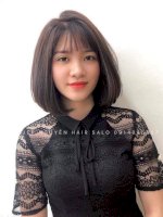 Tóc Bob Uốn Cụp Ngang Vai, Tóc Uốn Layer Dài Ngang Vai Để Mái Bay - Tiệp Nguyễn Hair Salon