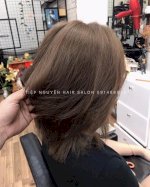 Tóc Nhuộm Light, Tóc Bob Uốn Xoăn Gợn Sóng Đẹp Mái Mưa Tiệp Nguyễn Hair Salon