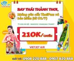 Vietjet Khuyến Mãi Vé Máy Bay Đi Thái Lan Chỉ Từ 210K
