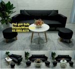 Trọn Bộ Bàn Ghế Bed Đen Simili Da Sang Trọng Ở Bình Định L Sofa Giá Rẻ An Nhơn