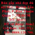 Bán Gấp Nhà Đẹp Đủ Nội Thất Hẻm 710 Huỳnh Tấn Phát, P. Phú Thuận, Quận 7 Giá Tốt