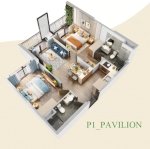 Chung Cư The Pavilion Cao Cấp, Căn 2N Góc,Dt 73.7M2 Tầng Cao, View Quảng Trường Ocean View