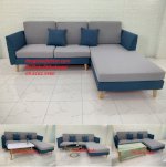 Bộ Bàn Ghế Sofa Góc L 2M2 X 1M6 Phối 2 Màu Đẹp Vải Bố Ở Nội Thất Thế Giới Sofa Hồ Chí Minh