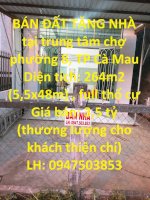 Bán Đất Tặng Nhà Tại Trung Tâm Chợ Phường 8, Tp Cà Mau