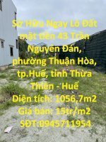 Sở Hữu Ngay Lô Đất Mặt Tiền Trần Nguyên Đán – Tp.huế,Tỉnh Thừa Thiên -Huế