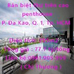 Bán Biệt Thự Trên Cao - Penthouse Nguyễn Đình Chiểu, Phường Đa Kao, Quận 1, Tp. Hcm.