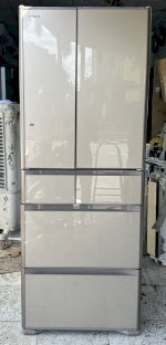 Tủ Lạnh Hitachi Mặt_Gương R-G5200F 505L Date 2016 Mặt Gương ,Hút Chân Không