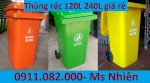 Cung Cấp Thùng Rác Nhựa, Thùng Rác 120L 240L 660L Màu Xanh Giá Rẻ Tại Cần Thơ- Lh