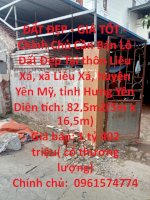 Đất Đẹp - Giá Tốt -Chính Chủ Cần Bán Lô Đất Đẹp Tại Yên Mỹ-Hưng Yên