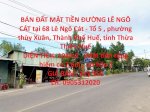 Bán Đất Mặt Tiền Đường Lê Ngô Cát Tại Thành Phố Huế, Tỉnh Thừa Thiên Huế