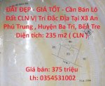 Đất Đẹp - Giá Tốt - Cần Bán Lô Đất Cln Vị Trí Đắc Địa Tại Ba Tri - Bến Tre