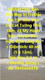 Chính Chủ Bán Nhà Đẹp Vị Trí Đắc Địa Tại Đức Hoà Tỉnh Long An