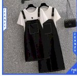 Váy Jean Nữ Chữ A Màu Đen Chỉ Nổi Ôm Dáng Phong Cách Trẻ Trυng Và Năng Động Jean Zy