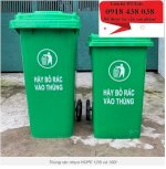 Thùng Rác Nhựa 120Lit, Thùng Rác Công Cộng 120Lít Màu Xanh