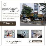 Cho Thuê Nhà Mặt Tiền Tây Thạnh 52M2, 5Tầng, 30 Triệu