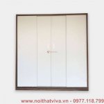 Tủ Mdf Cửa Lùa 2M Cánh Trắng Phủ Melamine