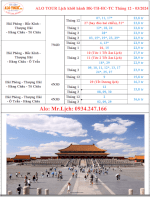 Tour Du Lịch Hải Phòng - Bắc Kinh - Thượng Hải 2024