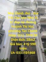 Nhà Chính Chủ - Giá Tốt Cần Bán Nhà Vị Trí Đẹp Tại Quận 12, Tphcm