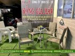 Bàn Ghế Mây Nhựa Cafe Sân Vườn Hồng Gia Hân H211