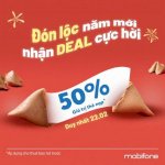 Siêu Bão Khuyến Mãi Đầu Năm- Mobifone Tặng 50% Nạp Tiền Trả Trước