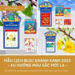 Mẫu Lịch Bloc Khánh Xanh 2025 - Xu Hướng Màu Sắc Mới Lạ