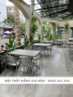 Bàn Ghế Cafe Sắt Đủ Màu/ Loại Hồng Gia Hân H347