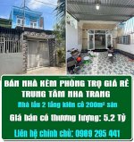 Chính Chủ Bán Nhà Kèm Phòng Trọ Giá Rẻ Trung Tâm Nha Trang