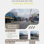 Cho Thuê Nhà Mặt Tiền Thạch Lam 72M2, 24 Triệu, Cạnh Ngã Tư