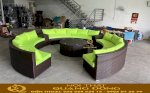 Sofa Giả Mây Dành Cho Phòng Khách Gia Đình, Không Gian Sân Vườn