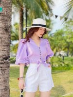 Set Bộ Short Thời Trang Phối Nút Siêu Xinh Ạ