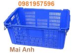 Sọt Nhựa Nguyên Sinh Có Quai Sắt Kích Thước 715 X 470 X 330 Mm, Hàng Loại 1