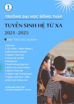 Đại Học Đồng Tháp Tuyển Sinh Hệ Từ Xa