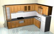 Tủ bếp gỗ tự nhiên 09 - NTDP06