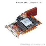 ASUS Extreme AX800 Silencer/2DTV/256M (ATI Radeon X800, 256MB GDDR3, 256-bit, PCI Express x16)