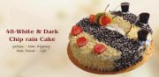 48 - White & Dark Chip rain Cake