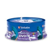 Verbatim DVD+R 4.7GB 16X Color LightScribe 25pk Spindle (96432)