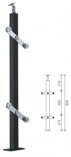 Chân trụ lan can cầu thang A144