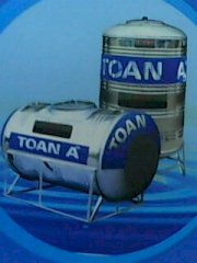 Bồn nước Inox Toàn Á 4000L ngang (Φ1380)