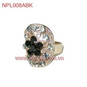 Nhẫn pha lê đen NPL008ABK
