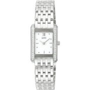  Citizen Eco-Drive Women's Stiletto Diamond Watch (White)-EG3020-57A
