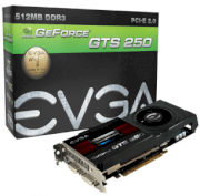 EVGA 512-P3-1150-TR (NVIDIA GeForce GTS 250, 512 MB, 256-bit, GDDR3, PCI Express 2.0 x16)  