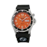  Orient Men's 'Orange Mako' Automatic Rubber Strap Dive Watch #CEM65004M 