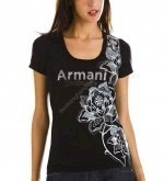 AX Armani Exchange Floral A|X Top-BLACK S11090108