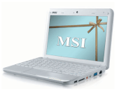 MSI Wind U100 Netbook White (Intel Atom N270 1.6GHz, 1GB RAM, 160GB HDD, VGA Intel GMA 950, 10 inch, PC DOS)