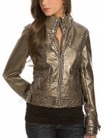 Áo khoác Guess Sofia Bronze Faux-Leather Jacket S1209084