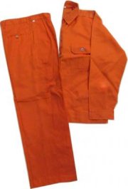 Quần áo vải kaki nam định mầu cam